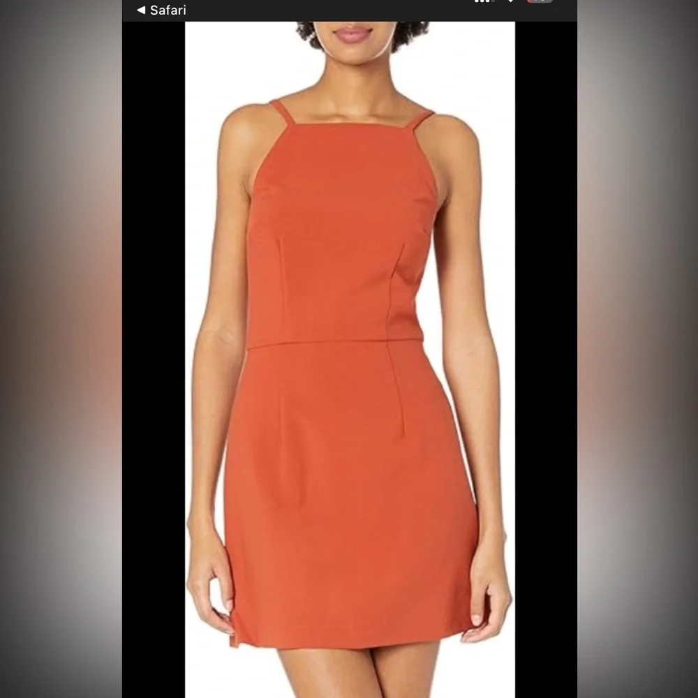 french connection orange dress French Connection Vibrant Orange Mini Dress